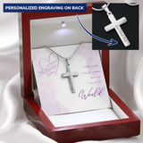 Personalized cross necklace