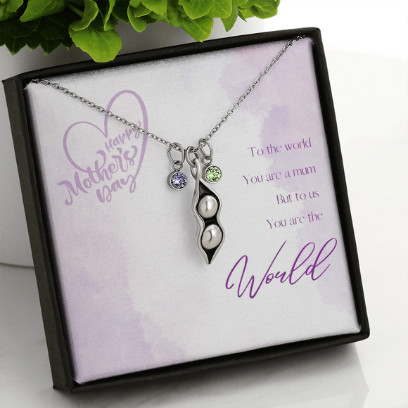 Peas in a pod necklace