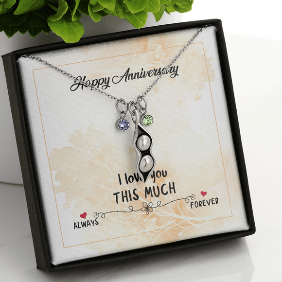 Peas in a pod necklace