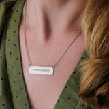 Horizontal Bar Necklace - Roman Numerals