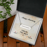 Horizontal Bar Necklace - Roman Numerals