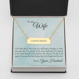 Horizontal Bar Necklace - Roman Numerals