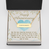 Horizontal Bar Necklace - Roman Numerals