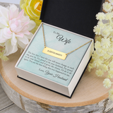 Horizontal Bar Necklace - Roman Numerals