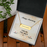 Horizontal Bar Necklace - Roman Numerals