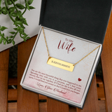 Horizontal Bar Necklace - Roman Numerals