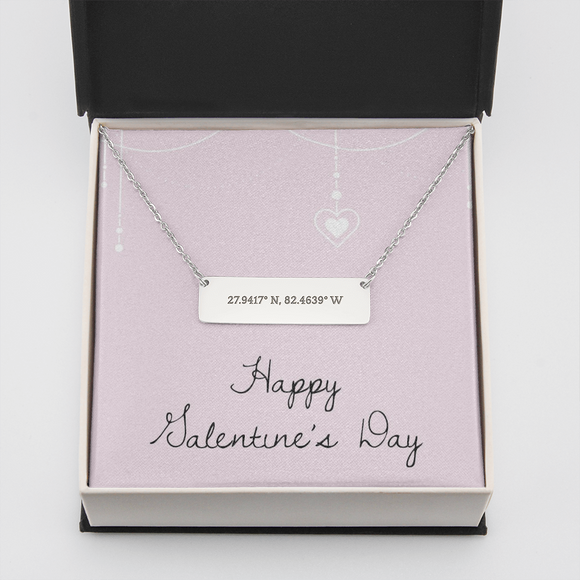 Horizontal Bar Necklace - Coordinates - Valentines