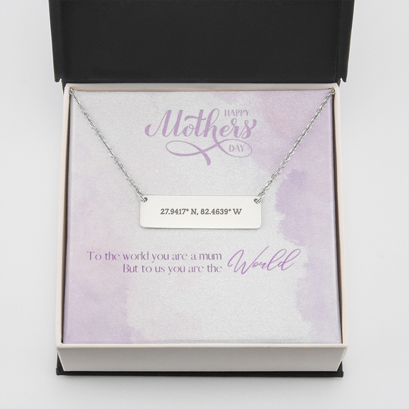 Horizontal bar necklace - Coordinates