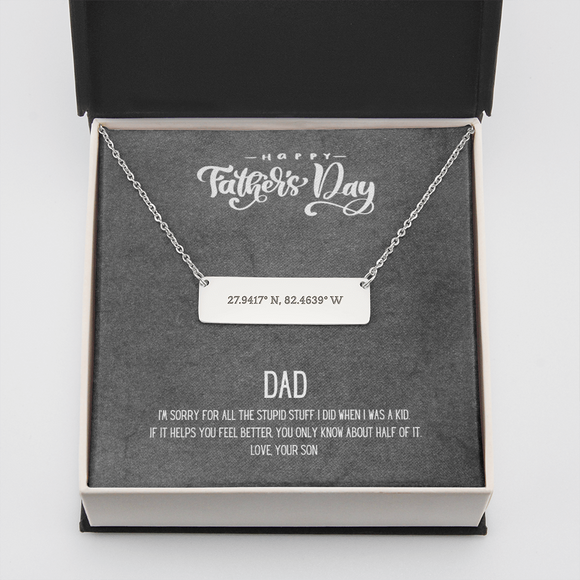 Horizontal Bar Necklace - Coordinates