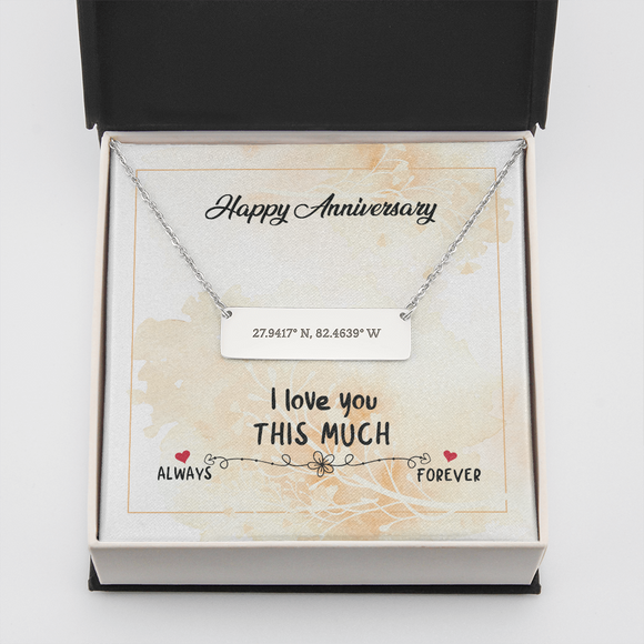 Horizontal Bar Necklace - Coordinates