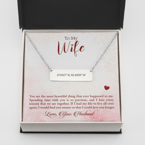 Horizontal Bar Necklace - Coordinates