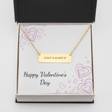 Horizontal Bar Necklace - Coordinates - Valentines