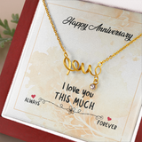 Scripted Love Necklace