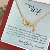 Scripted Love Necklace