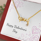 Scripted Love Necklace - Valentines