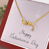 Scripted Love Necklace - Valentines