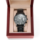 Buyer Customized Black Chronograph Watch