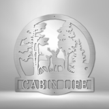 DEER IN THE WOODS - Steel Sign
