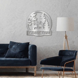 DEER IN THE WOODS - Steel Sign