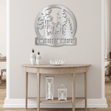 DEER IN THE WOODS - Steel Sign