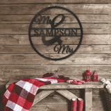 MR & MRS CIRCLE - Steel Sign