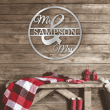 MR & MRS CIRCLE - Steel Sign