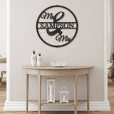 MR & MRS CIRCLE - Steel Sign