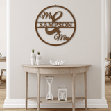 MR & MRS CIRCLE - Steel Sign
