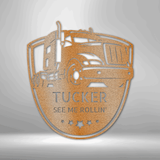 TRUCKER MONOGRANM - Steel Sign