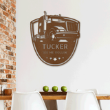 TRUCKER MONOGRANM - Steel Sign