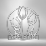 WILD TULIP MONOGRAM - Steel Sign