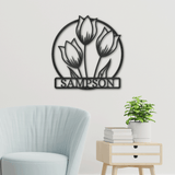 WILD TULIP MONOGRAM - Steel Sign