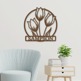 WILD TULIP MONOGRAM - Steel Sign