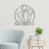 WILD TULIP MONOGRAM - Steel Sign