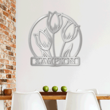 WILD TULIP MONOGRAM - Steel Sign