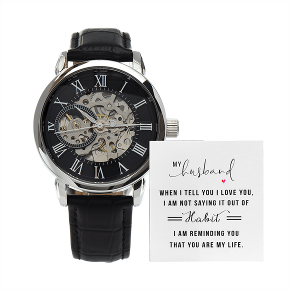 MENS OPENWORK WATCH