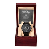 BLACK CHRONOGRAPH WATCH