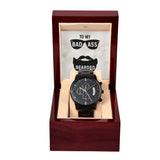 BLACK CHRONOGRAPH WATCH