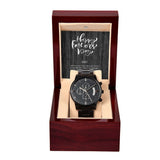 BLACK CHRONOGRAPH WATCH