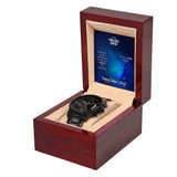 BLACK CHRONOGRAPH WATCH