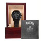 BLACK CHRONOGRAPH WATCH