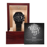 BLACK CHRONOGRAPH WATCH