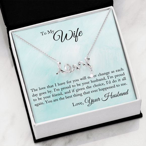 Scripted Love Necklace