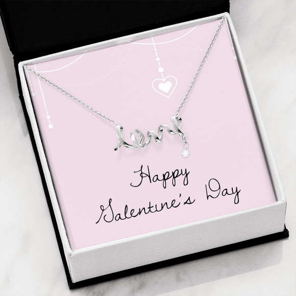 Scripted Love Necklace - Valentines