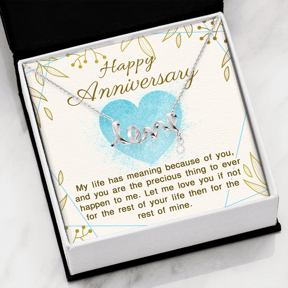 Scripted Love Necklace