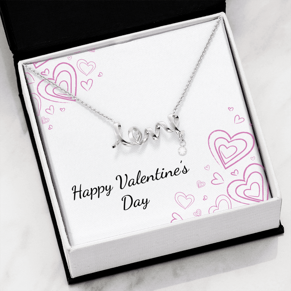 Scripted Love Necklace - Valentines