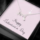 Scripted Love Necklace - Valentines