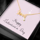 Scripted Love Necklace - Valentines