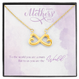 Infinity Heart Necklace with message card