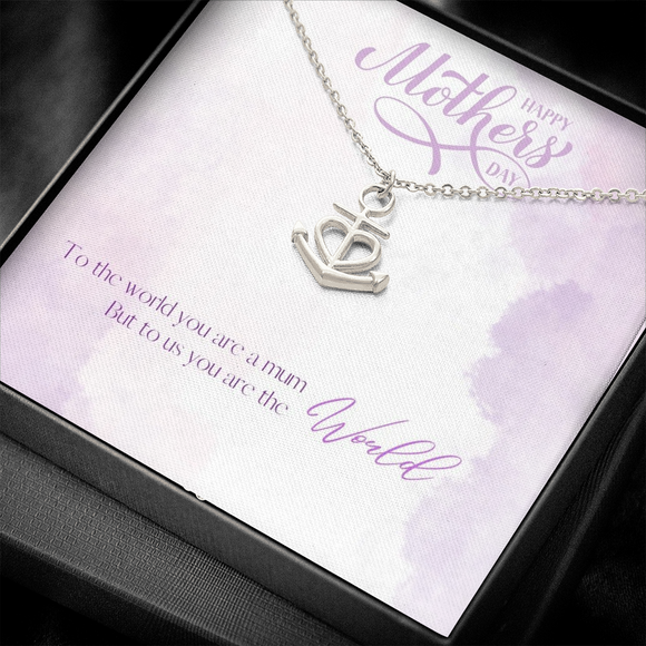 Anchor Necklace with Message card